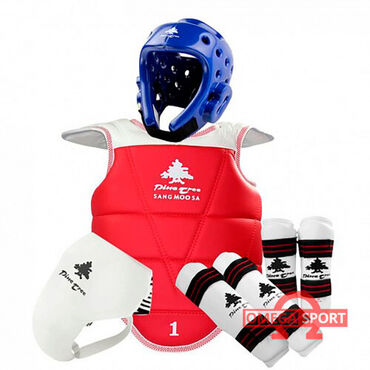 спорт комплект: Набор для тхэквондо В комплект входят: шлем, протектор, бандаж
