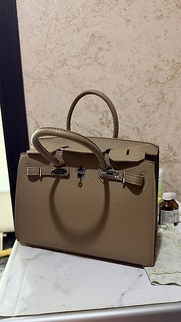 оригинальные украшения бишкек: Женская сумка под Hermes в классическом стиле цвет: слоновая кость — 1