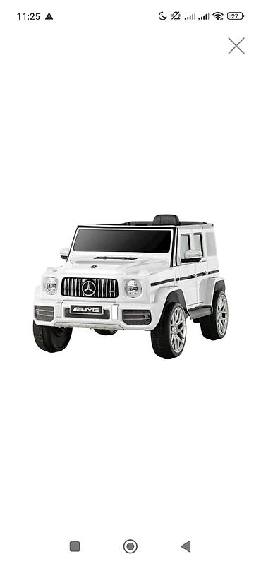 Uşaq dünyası: Uşaq üçün elektrikli avtomobil – ağ rəngdə Mercedes-Benz AMG G‑Class — 3