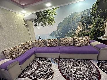 sofa: Длина 4,5 м с углом 2 м. Механизм в рабочем состоянии, подлокотники с — 1