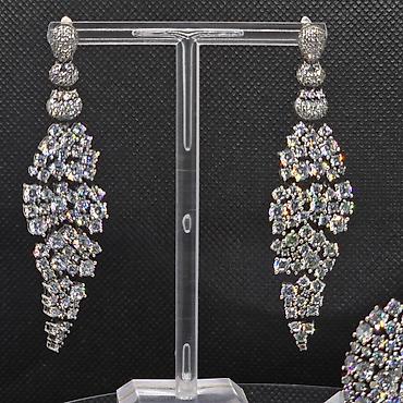 Ювелирные изделия: В комплекте: Кольцо, Серьги, Swarovski, Серебро, 925 проба — 5