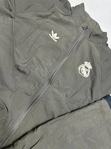 кызыл бел: Ветровка Adidas x Real Madrid - Цвет: оливково‑зеленый с контрастными — 4