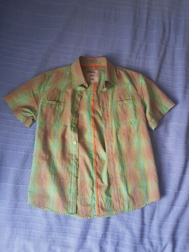 pamučne košulje: NOVO zelenkasta 100% pamučna košulja kratak rukav veličine 158, brenda