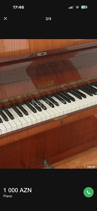 Klavişli alətlər: Upright pianino – GEYER markası - Korpus: parlaq cilalı ağac finişi — 2