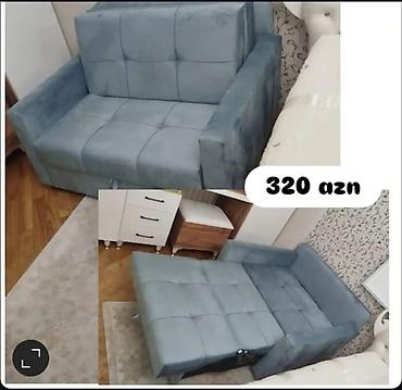 acilan kreslo ucuz qiymete: 1.Məhsul: Açılıb-bağlanan kreslo-divan - Rəng: Açıq boz-mavi - Tip — 1