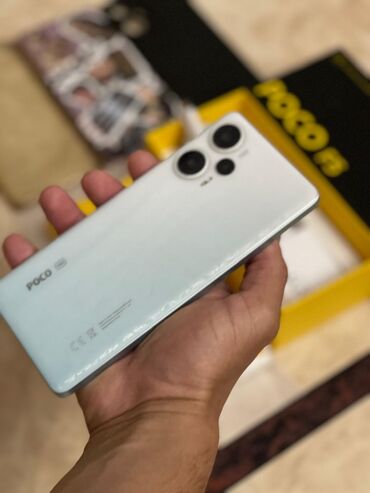 poco telefonları: Poco F5, 256 GB, rəng - Ağ, Sensor, Barmaq izi, Simsiz şarj