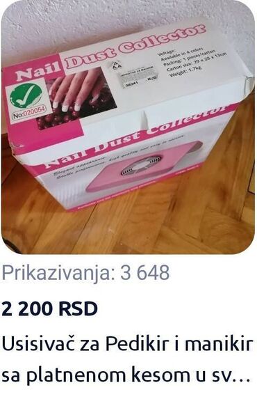 Setovi za manikir i pedikir: Usisivac sa vrecom za Manikir kao nov je

Mirjevo — 2