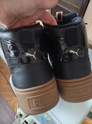 comfort by lusso: Puma visoke patike – crne sa braon đonom - Model: visoke kožne patike — 4