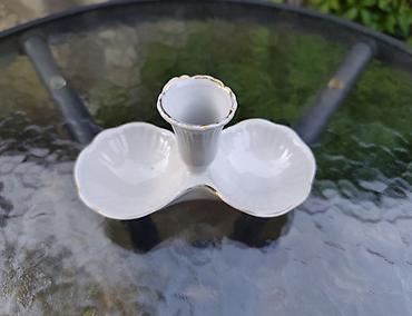 bacac diska statua: Vintage porcelanska posuda - FP Zaječar Posuda za so,biber i čačkalice — 2