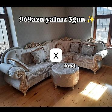 Klassik üslubda künc divan dəsti - Komplekt: L‑şəkilli künc divan +