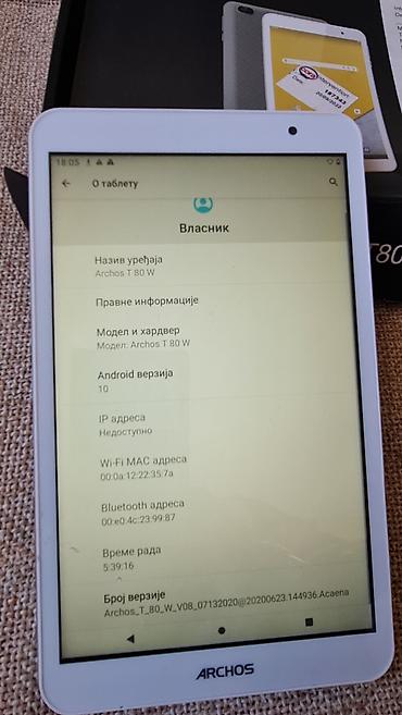 Tableti: ARCHOS T80 WiFi tablet - Ekran: 8 inča (IPS), format pogodan za — 6