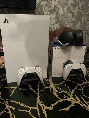 işləmiş soyducular: PlayStation 5 Orginal iki ədəd DualSense arginal punt və Pulse 3D