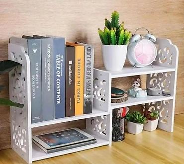 Police: Podesiva bela polica za sto – dekorativna i funkcionalna - — 5