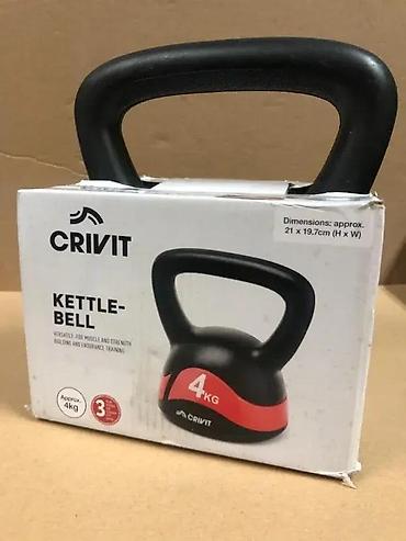 Tegovi za vežbanje: CRIVIT Kettlebell 4 kg - Težina: 4 kg (označeno na proizvodu) - — 1