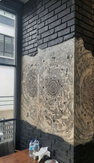 Digər divar panelləri: Xüsusi dekorativ divar boyası və relyef panelləri – Şərq naxışlı — 13