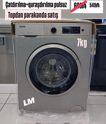 Paltaryuyan maşınlar: Paltaryuyan maşın Vestel, 7 kq, Yeni, Avtomat, Qurutma var, Kredit yoxdur