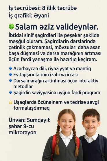Inzibati heyət: İş təcrübəsi: 8 illik təcrübə İş qrafiki: Əyani 🍀 Salam əziz