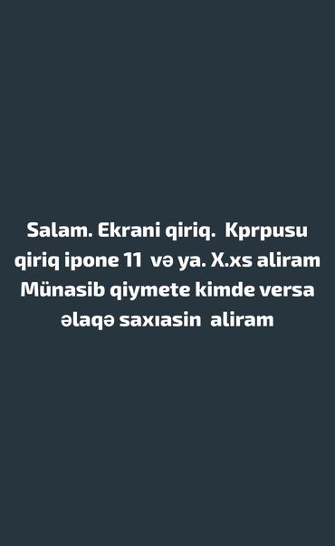 Apple iPhone: IPhone 11, 64 GB, Qırıq