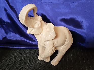 polovni trimeri cena: Figura nova slona,italijanski alabaster 1970/80ta godina. Masivna — 9