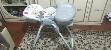 Yemək masaları, oturacaqları: Uşaq yemək stulu – Baby Home - Rəng: boz-ağ - Önündə geniş çıxarılan — 1