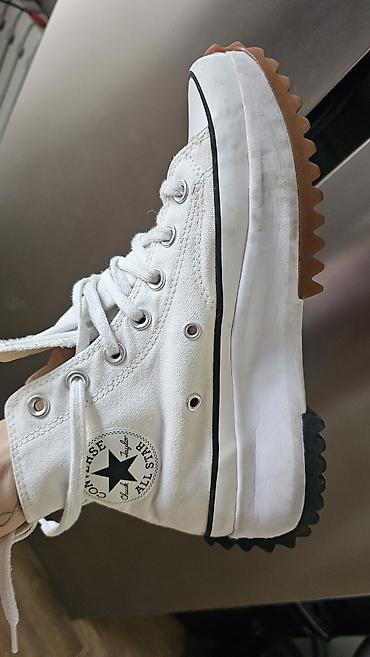 converse all star: Высокие белые кеды на массивной платформе бренда Converse Run Star — 6