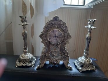 barter saatla: Təmiz gümüş saat dəsti işləkdi problemsizdi