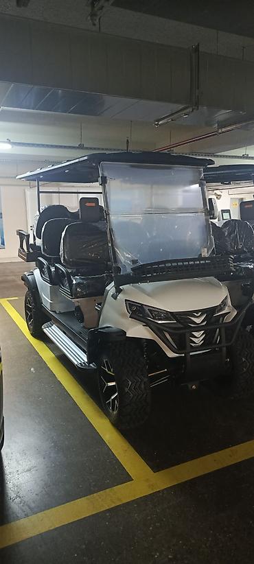 Microcar: Elektrikli 6 nəfərlik golf karı / resort daşıyıcı reng - Ağ, Qara — 1