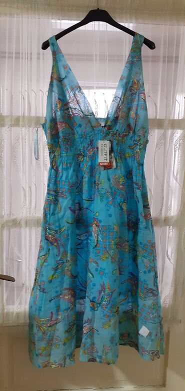 haljine za proleće 2023: 2XL (EU 44), color - Turquoise, Other style, With the straps