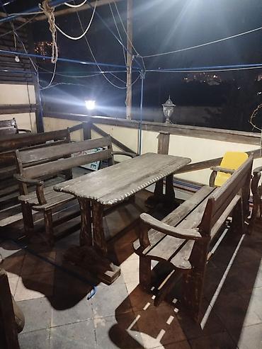 balkon ucun stol stullar: Masa və 2 ədəd oturacaq 6 nəfərlik 1.80 ölçüdə qiymət 200 m 6 dəst var — 1
