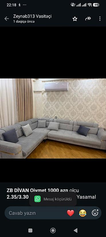 *ZB* *DİVAN* *Qiymet 1000 azn* olcu *2.35/3.30* acilir bazaldir unvan