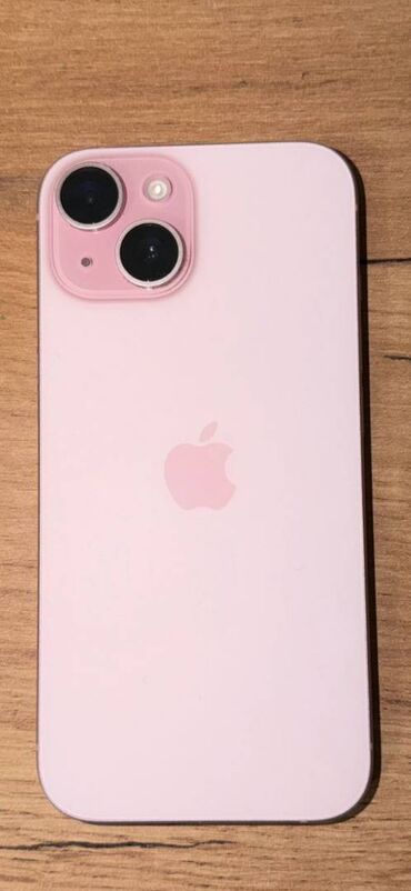 Apple iPhone: IPhone 15, 128 GB, Çəhrayı, Face ID, Simsiz şarj, Sənədlərlə — 1
