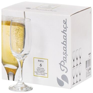 запайщик стаканов: Продаю классические бокалы под шампанское Pasabahce service line б/у В