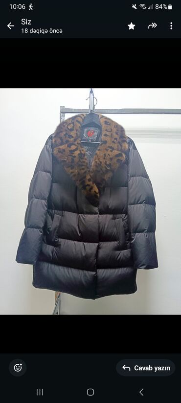 женские зимние дубленки: Qadınlar üçün qışlıq şişmə palto - Rəng: qara - Model: qısa/orta