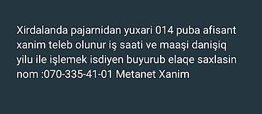 pub is ilanları: Ofisiant tələb olunur, Pivə barı — 1