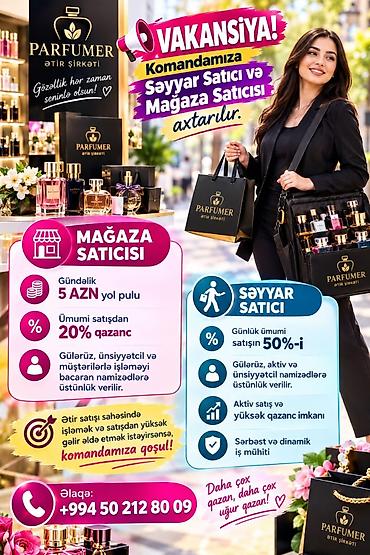 saatliq xadime isi: Satış məsləhətçisi tələb olunur, 18-29 yaş, 1 ildən az təcrübə, Gündəlik ödəniş — 2