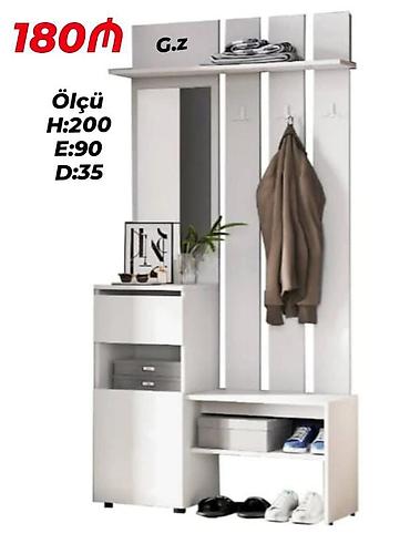 ucuz skaf: Qarderob asılqan dəsti – dəhliz üçün funksional giriş mebeli - Rəng — 1