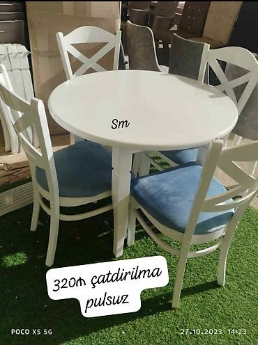 Masa və oturacaq dəstləri: Mətbəx üçün, Yeni, Açılmayan, 4 stul — 18