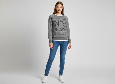 czarne t shirty z długim rękawem: Women`s sweatshirt, size S