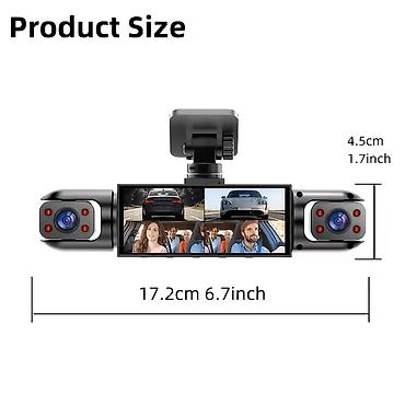 Videoreqistratorlar: BCUOZ 4 Kanallı Avtomobil DVR (Dash Cam) – FHD 1080P - 4 kanallı — 3
