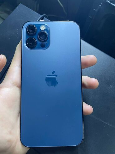 телефое: IPhone 12 Pro, Колдонулган, 256 ГБ, Көк, Коргоочу айнек, Каптама, 86 %