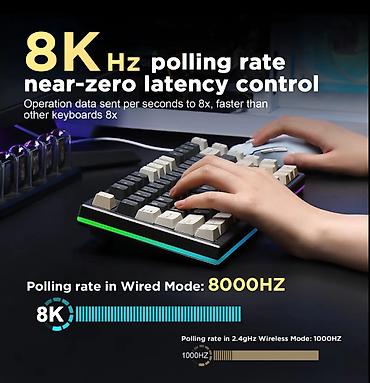 logitech superlight: Клавиатура, Yunzii, Механическая, Bluetooth, Проводное подключение, Размер: 75% — 5