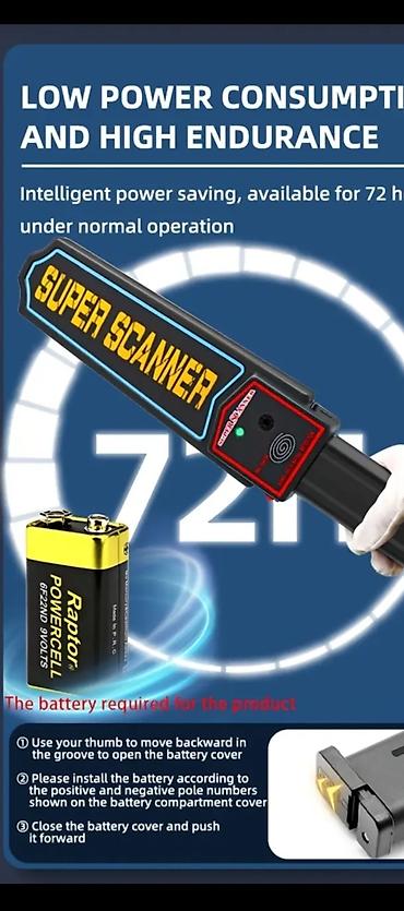 metal axdaran: Məhsul: Əl Tipli Metal Aşkarlayıcı “Super Scanner” Xüsusiyyətlər: - — 7