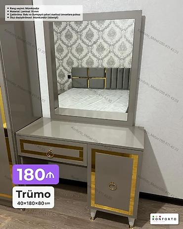 Trümo – 40×180×80 sm - Material: 18 mm laminat - Rəng seçimi