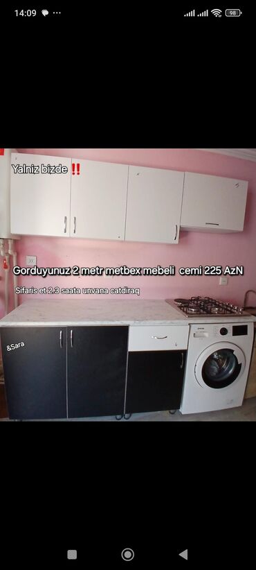 Mətbəx mebeli: Hal hazirda hazir veziyyetde 2 metr bir basa anbardan satis metbex -da lalafo.az — 2 Mətbəx mebeli: Hal hazirda hazir veziyyetde 2 metr bir basa anbardan satis metbex — 2