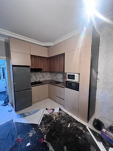 krem rengi metbex mebelleri: Sifarişlə mətbəx dəsti, Özü çəkən petlələr, Mat laminat, Kredit var, Pulsuz çatdırılma — 2