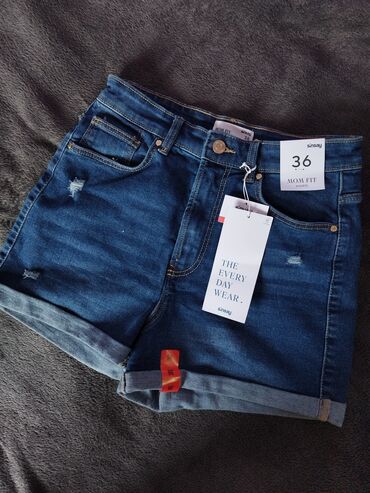 kratke majice i šortsevi za fitnes: S (EU 36), Jeans, Single-colored