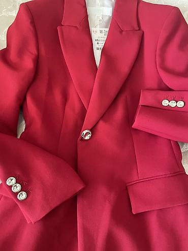 Dəstlər, kostyumlar: ZARA qadın kostyum dəsti – qırmızı rəng - Brend: ZARA - Model: Blazer — 9
