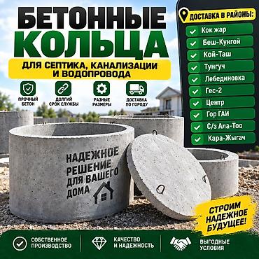 Бетонные кольца для септика, канализации и водопровода