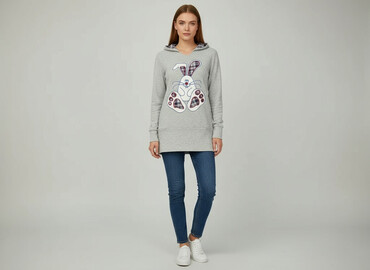 ubrania grunge: Bluza z kapturem damska, rozmiar S