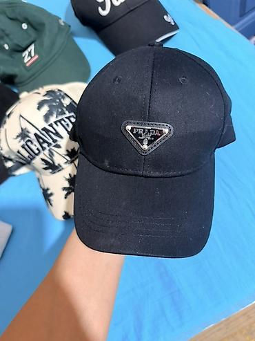 capa: Kepka, Prada, İşlənmiş, rəng - Qara, One size — 3